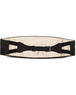 Tom Ford Pleated Cummerbund Belt - White
