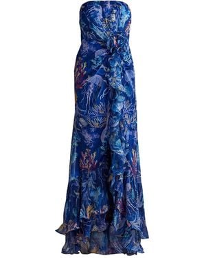 Tadashi Shoji Robe-Bustier Morwenna - Bleu