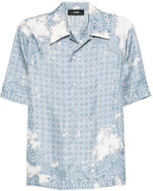 Amiri Paisley-patterned Silk Shirt - ブルー