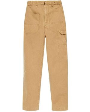 Isabel Marant Tobias Belted Pocket Trousers - Natural