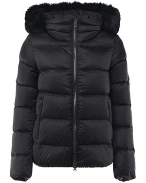 Colmar Faux-Fur Hooded Puffer Jacket - Black
