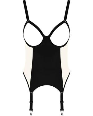 Maison Close Open-bust bodysuit - Schwarz