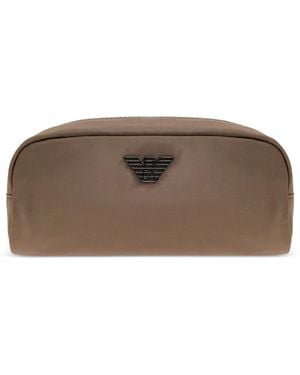 Emporio Armani Borsa Tote Con Logo - Marrone