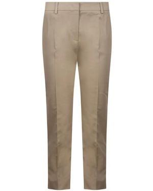 Weekend by Maxmara Slim-Fit Cotton-Gabardine Trousers - Natural