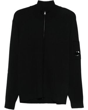 C.P. Company Zip-Up Cardigan - Black