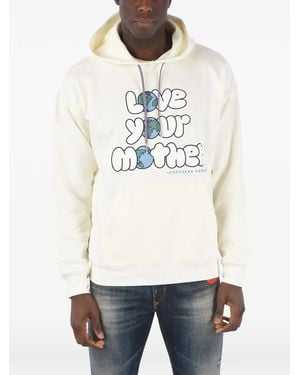 Converse Sudadera Con Capucha Y Logo Estampado - Blanco