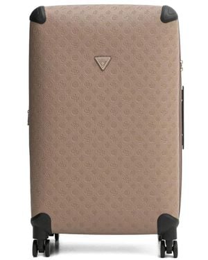 Guess Embossed-Logo Luggage - Natural