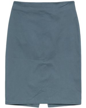 THE M.. Rear-Slit Midi Skirt - Blue