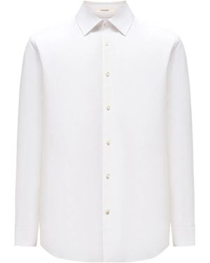12 STOREEZ Hand-Stitched Long-Sleeved Shirt - White