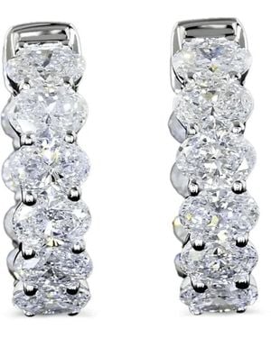 Jewels Aficionado 14Kt Witgouden Oorbellen Met Diamant