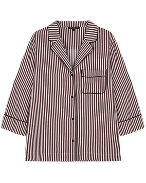 Love Stories Jude Striped-Pattern Pyjama Shirt - Brown