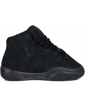 ERL Pirate Suede Mid-Vamp Sneakers - Black