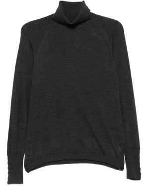 Alpha Studio Rollkragenpullover Mit Knopfmanschetten - Schwarz