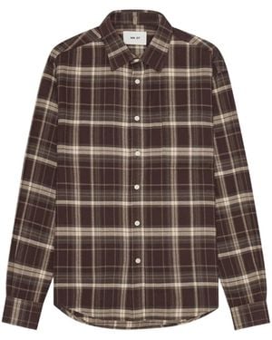 NN07 Button-Up Shirt Made - Brown