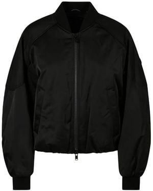 Moose Knuckles Drift Logo-Patch Bomber Jacket - Black