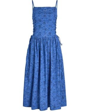 Damson Madder Ärmelloses Angelina Kleid mit Paisley-Print - Blau