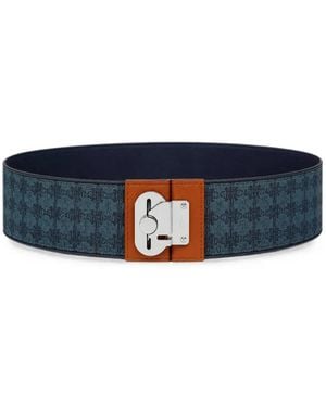 Fpm Milano Xl Butterfly Patterned Elastic Luggage Belt - Blue