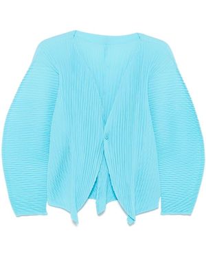 Issey Miyake Leaf Pleats Jacket - Blue