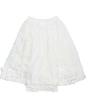 Noir Kei Ninomiya Polka-Dot Jacquard Ruffled Mini Skirt - White