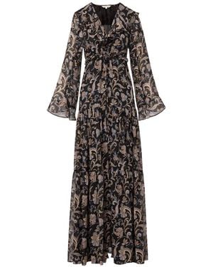 Veronica Beard Akara Silk Maxi Dress - Black