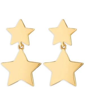 Auree Alta Double-Star Drop Earrings - Métallisé