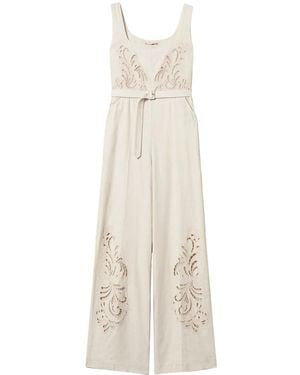 Twinset Broderie-Anglaise Jumpsuit - Natural