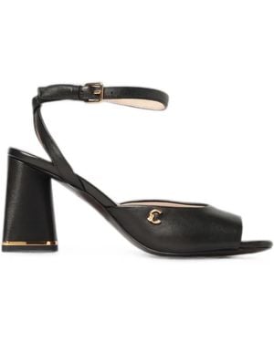 Coccinelle C-Everyday Leather Heeled Sandals - White
