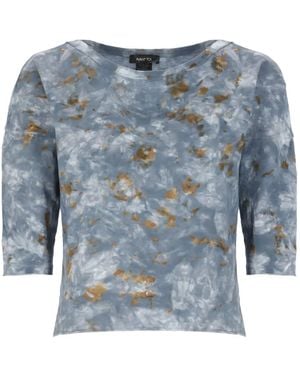 Avant Toi Three-Quarter Sleeve Top - Blue