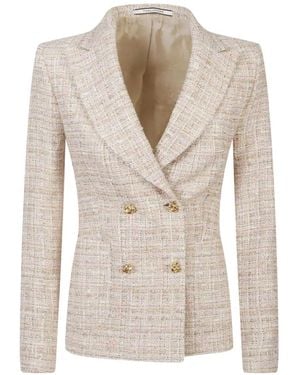 Tagliatore Button-Up Tweed Jacket - White
