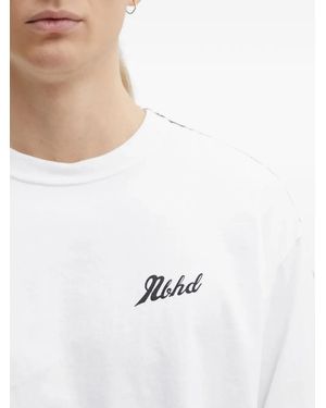 Neighborhood Ls-1 Distorted Logo Long Sleeve T-Shirt in White for
