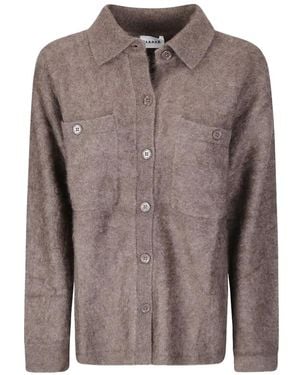 P.A.R.O.S.H. Brushed-Knit Button-Down Shirt - Brown
