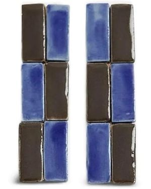 Andres Gallardo Tile Earrings - Blue