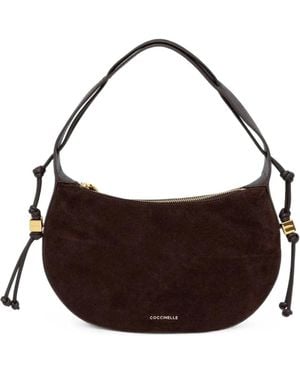 Coccinelle Small Thess Suede Tote Bag - Marrone