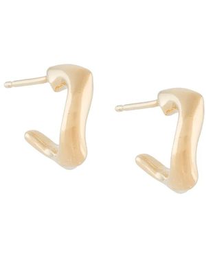 Wouters & Hendrix Twisted Hoop Earrings - White