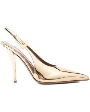 Paris Texas 100Mm Slingback Pointed-Toe Court Shoes - White
