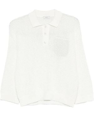 Peserico Knitted Polo Shirt - White