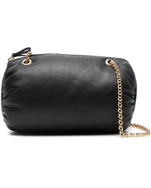 Marine Serre Leather Pillow Bag Shoulder Bag - Black