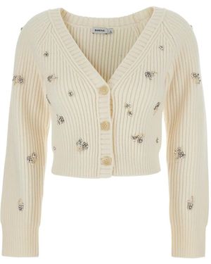 Jonathan Simkhai Cardigan Novah À Ornements Strassés - Neutre