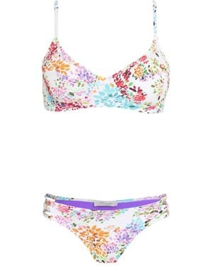 Brigitte Bardot Floral-Print Bikini - White