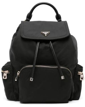 Guess Gemma Logo-Plaque Backpack - Black