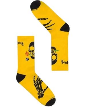 Godspeed Skull & Roses Socks - Metallic