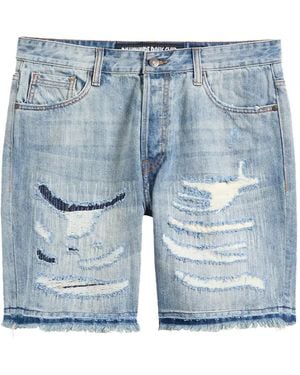 BBCICECREAM Distressed Denim Shorts - Blue
