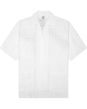 South2 West8 Cabana Eyelet-Embroidered Shirt - White