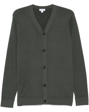 Sunspel Merino-Wool Cardigan - Green