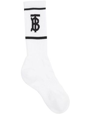 Burberry バーバリー モノグラム 靴下 - ホワイト