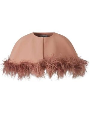 Safiyaa Feather Cape - Pink