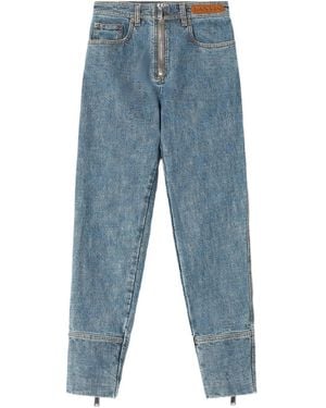 Lanvin Jean Zippé À Coupe Cinq Poches - Bleu