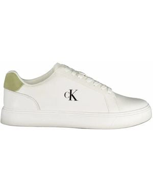Calvin Klein Baseline Signature Logo-Print Sneakers - White