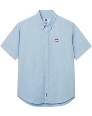 Chocoolate Camicia Con Ricamo - Blu