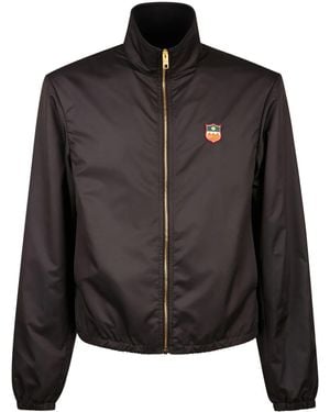 Bally Logo-Appliqué High-Neck Windbreaker - Black